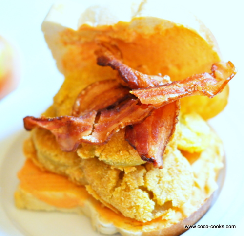 Fried Green Tomato sandwich with bacon